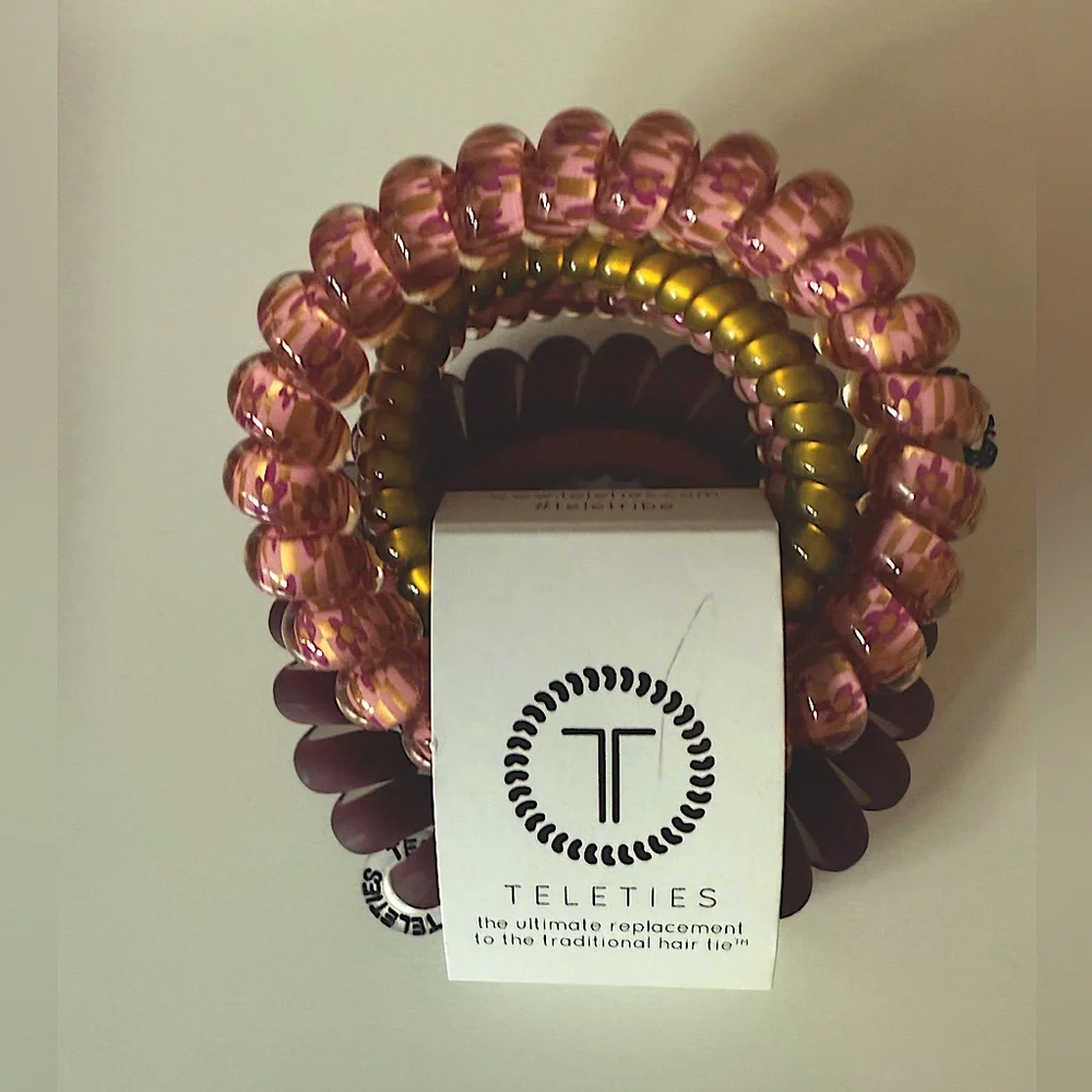 Teleties Mix Pack 5 Hair Ties Burgundy Bliss